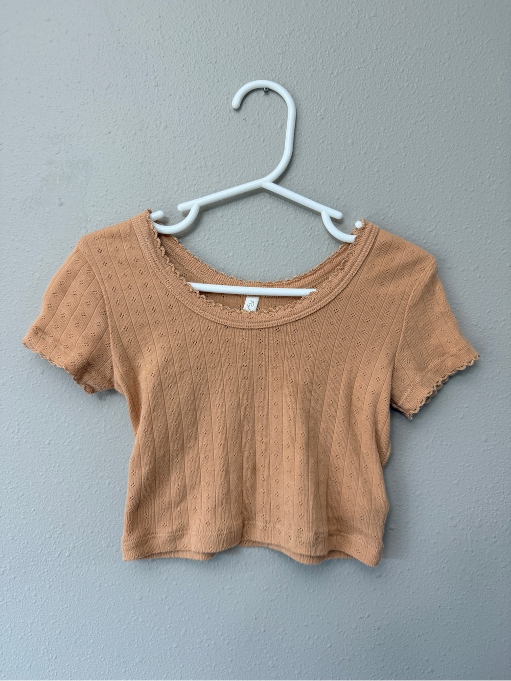 Rylee + Cru Pointelle Tee - Melon